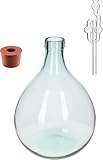lilawelt24 Gärballon Glasflasche Glasballon Weinballon, Glasgärballon Vergärung Gärbehälter mit Gäraufsatz (10L)