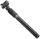 Prophete Patent Federsattelstütze | Aluminium | Länge 300 mm | Durchmesser: 27,2 mm | Einstellbare Federung: 40 mm | Schwarz