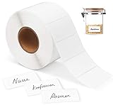 Etiketten Selbstklebend,1000 Stück Selbstklebende Adress-Etiketten Weiß, Haushaltsetiketten blanko auf Rolle für Büro und Küche Drucker(60 x 30 mm Universal-Aufkleber)