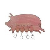 Boddceto Piggy Schlüsselanhänger Wandskulptur Dekorativer Schlüsselhalter Hängende Tafel Schlüsselanhänger Dekoration Türhaken Langlebig