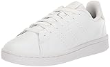 adidas Women's Advantage Sneaker, White/White/Zero Metallic, 7