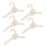 Ipetboom 5 Stück Teiliges Holzkleiderbügel mit Handgefertigten DIY Bemalbare Kleiderbügel für Kinderzimmer Vielseitig Einsetzbar für Kleidung Mützen und Schals