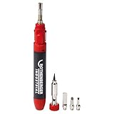 ROTHENBERGER Industrial Micropen Set 1300 Gaslötkolben | Brennkolben | inkl. 4 x Lötspitze | Arbeitstemperatur: ca. 450 °C – 600 °C | wiederbefüllbar | Feinlötarbeiten 35120