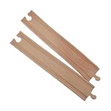 BESPORTBLE 2Stücke Holz Zugschienen Für Erweiterbare Gleise Für Kreative Spielwelten Umweltfreundliches Für DIY Eisenbahnanlagen Und Pädagogisches Trainingsspielzeug