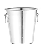 HENDI Sektkühler, BarUp, mit Ringgriffen, Eiskübel für Flaschen, Flaschenkühler, Champagner Kühler, Weinkühler, 3,3L, ø220x(H)190mm, Edelstahl, silber