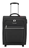 Travelite Bordtrolley Handgepäck Koffer leicht, 2 Rollen, Cabin, Weichgepäck Trolley klein mit Schloss, 52 cm, 39 Liter