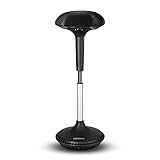 DESKSPACE Wobble Ergonomischer Sitz- & Stehhocker - Höhenverstellbarer Bürohocker & Stehhilfe mit Wipp- & Wackelfunktion, Arbeitshocker der Rücken- und Nackenschmerzen Vorbeugt, 5 Jahre Garantie