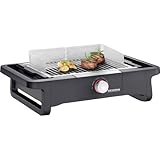 SEVERIN Style Evo Elektrogrill für drinnen und draußen, Tischgrill mit schnellem Grillstart bis 350 °C, Balkon Grill mit optimaler Hitzeverteilung, Schwarz, PG 8123