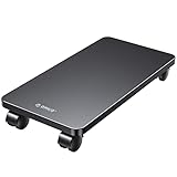 ORICO Stahl Computer Rollwagen - Mobiler PC Halterung mit 2 Feststell- und 2 Lenkrollen, Stahl Ständer für Desktop Tower (Schwarz, 41*21.3*2 cm)