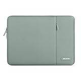 MOSISO Laptophülle 13,3 Zoll, 13-13,3 Zoll Laptoptasche Kompatibel mit MacBook Air / Pro 13 / Pro 14, HP Dell ASUS Lenovo Notebook, Polyester Vertikale Laptop Hülle Tasche mit Tasche, Antikes Grün