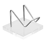 Healvian Transparenter Acryl Display Sockel für Kristalle und Mineralien Kleiner Eleganter Staffelei Ständer mit Feinster Verarbeitung Vielseitig für Edelsteine Sammlerstücke und Glasbälle