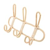 Toyvian Handgefertigter Natürlicher Rattan wandhaken mit Haken Vielseitiger Aufhänger für Bad und Schlafzimmer Platzsparender Wandorganizer zur Wohnraumdekoration