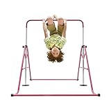 RUETERY Reckstange Kinder Verstellbar, Klappbare Turnstange Indoor mit 5 Verstellbare Höhen Reckstange Outdoor Gymnastik Turnreck für Kinder im Alter von 3-8 Jahren