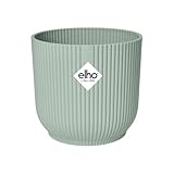 elho Vibes Fold Rund 18 Pflanzentopf - Blumentopf für Innen - 100% recyceltem Plastik - Ø 18.4 x H 16.8 cm - Grün/Sorbet Grün