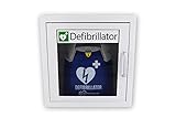 Notfallretter Defibrillator AED Basic, vollautom. Schockauslösung, Garantie Schiller Deutschland, HLW-Unterstützung inkl. Metallwandkasten & AED Standortwinkel, MDR-zertifiziert