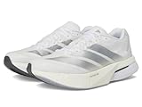 adidas Adizero Boston 13 Laufschuhe für Damen, Weiß/Mattsilber/Grau, 37 1/3 EU