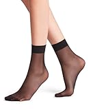 FALKE Damen Socken Seidenglatt 15 DEN W So transparent einfarbig 1 Paar, Schwarz Black 3009, 39-42