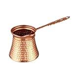 Türkische Kaffeekanne - Türkische Kaffeekanne Kupfer | Türkische Kaffeekanne für Induktionsherd | Langer Griff Vintage Kaffeebereiter | Weithals-Kaffeemaschine, Klassische Kaffeekanne für türkischen
