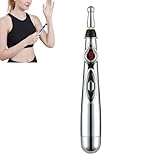 Akupunkturstift, Elektronischer Meridian Massagestift, Elektronischer Akupunkturstift ABS Aluminiumbeschichtung Energieimpuls Massagestift für Schulterschmerzen Arthritis