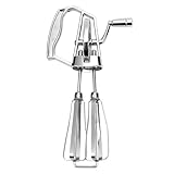Schneebesen Edelstahl,Hand Eierschläger,Handmixer ohne strom,RüHrbesen Egg Beater Zum RüHren Mechanischer HandrüHrer Für Schlagsahne, und Kuchenbacken Kochwerkzeug