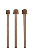 Lauschaer Glas, Rosenkugel Korken, Ersatzkorken für Gartenkugeln mit einer Öffnung von 22-35 mm, 3 Stück sortiert (3 Korken + 3 Stäbe)