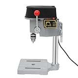Tischbohrmaschine,SäUlenbohrmaschine,Mini-Bohrmaschine,Tischbohrmaschine Bohrmaschine SäUlenbohrmaschine,Mini Bank Tischbohrmaschine Drehzahlreglung Bankbohrmaschine,FüR Holz,Metall Und Kunststoff