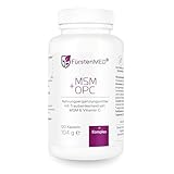 FürstenMED® MSM Kapseln - 1420mg MSM Pulver + OPC 427mg & Vitamin C je Tagesdosis - MSM Kapseln Hochdosiert & Vegan - hochwertiger organischer Schwefel
