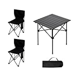 DTQBYOY Campingtische und Stühle Tragbarer Outdoor-Klapptisch Und Stühle for Freizeit-Picknick, Multifunktionales Reisetisch- Und Stühle-Set Gartenklapptisch und Stühle(A,C)