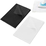 KAIYAYA 2 Stück Bügelvlies 200 x 100cm 55g/m², Volumenvlies zum Aufbügeln Dicker Stil Vliesstoff Bügelvlies zum Verstärken Bügeleinlage für Bügelfalten Nähhandwerk Verstärkte Bekleidung (Schwarz Weiß)