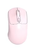 Drahtlose Bluetooth 5.4 Maus, 1600 DPI Ergonomische Maus Kabellos für Büro mit 2,4GHz USB A Empfänger, 3 Ebene DPI Schalter, USB Funkmaus, Wireless Mouse Kompatibel mit PC, Laptop, Desktop (Rosa)
