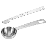 Qianyu Edelstahl Messlöffel Set Esslöffel Kaffeelöffel Lineal Teelöffel Leicht zu Waschen Metall-Messlöffel Küchenhelfer zum Backen, Kochen, die Meisten Küchen-Gewürzdosen