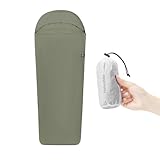 Naturehike Ultralight Hüttenschlafsack Schlafsack Liner - Bequem und tragbar 128g Reisedecke mit Small Pack Size Innenschlafsack - für Backpacking, Hostels, Hütten Camping (Grün)