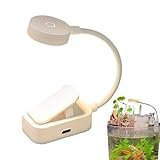 Kleines Clip-On-Licht, wiederaufladbar, mit 3 Farbtemperaturen, Pflanzenwachstumsvorrichtungen, multifunktionale Beleuchtung, Aquarium-Lampen für Zuhause