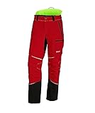 KOX Schnittschutzhose Mistral 3.0 Rot/Gelb Gr. 54