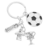 JOINPAYA Fußball Schlüsselanhänger Personalisierbar für Jungen Vielseitiger Sport Anhänger für Rucksäcke und Schlüssel mit Feiner Gravur für Optimale Handhabung