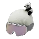 Panda-Snowboard-Helmüberzug für Snowboardhelm, warme Fahrradhelmhülle, niedliche Skihelmhüllen für Kinder, dickes Winterzubehör für und Mädchen