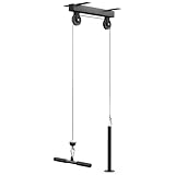 GORILLA SPORTS® Kabelzug - für Deckenmontage, inkl. Trizepsstange, bis 150 kg, 30/31 mm - Latzug, Seilzug, Cable Pulley System, Trizeps Trainer, Unterarmtrainer, Kabelzugstation, Krafttraining