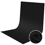 2x3m Fotohintergrund Schwarz, RISVOWO Fotobox Hintergrund Faltbare, Schwarzer Stoff Fotografie Fotowand, Foto Hintergrund für Fotostudio, Video, Modefotografie, Hochzeiten, Partys und Geburtstage