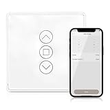 Wlan Rolladenschalter Smart, Rollladenschalter, Jalousieschalter Rolladen Zeitschaltuhr, Rolladensteuerung Kompatibel mit Alexa und Google Home, Zeitschaltuhr und Sprachsteuerung, Benötigt Nullleiter