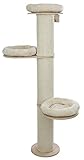 Kerbl Kratzbaum Dolomit Tower (Farbe beige, Höhe 187 cm, Durchmesser 22 cm, Sisalteppich an den Säulen) 81638