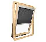 Isolierendes Dachfensterrollo von Avosdim – Kompatibel mit Velux-Fenstertypen, Anthrazit, Code SK06