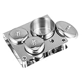 VALICLUD 3 Stück Teiliges Nagelkunst Kristallbecher mit Deckel Kompakte Vielseitige Maniküre Flüssigkeitspulver Behälter für Nagelkünstler und Private Anwendung