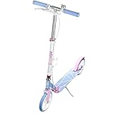 RAVEN Scooter Roller Tretroller Kickscooter für Kinder Erwachsene |klappbar | höhenverstellbar | Tragegurt | Klingel | Flaschenhalter (Estelle PRO White mit Handbremse, 200mm)