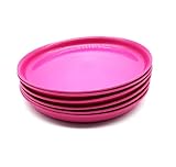 Kimmel Teller 18cm 6 Stück im Set Speiseteller Partygeschirr Kindergeschirr Campinggeschirr Plastikgeschirr Kunstsoffgeschirr Farbe fuchsia