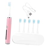 WRITWAA 1 Satz Elektrische Zahnbürste Oral Wiederaufladbar Elektronisch Erwachsene Praktische Zahnbürste Pinsel Reinigen Zahnbürste Tragbare Zahnbürste Abs Rosa