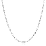 PICKBEAU Halskette in Form einer Posaune, vergoldet 18 K, für Damen, Goldkette, 3,0 mm, Gliederketten für Damen und Herren, Unisex, mehrere Längen, Edelstahl Gold