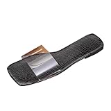 Pantoletten Damen Mit Fussbett - Peep Toe Flache Slippers PU Leder Strandschuhe Slides Strandsandalen Rutschfest Hausschuhe Römersandalen Gartenschuhe Damenschuhe Elegant Und Bequem Sandalen