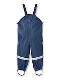 Playshoes Unisex Kinder Matschhose Regenlatzhose Textilfutter Wind- Und Wasserdichte Regenhose Regenbekleidung, Marine, 140 EU
