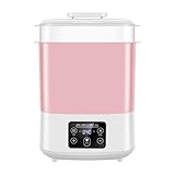 KIXZSAZ Schnell trocknender elektrischer Dampf Babyflaschen Sterilisator und Trockner, hygienischer, einfach zu PP Babyflaschen Desinfektionsmitteln, Rosa