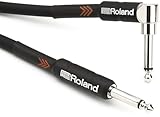 Roland Black series Instrument Cable Black Angled, length: 5ft/1.5m